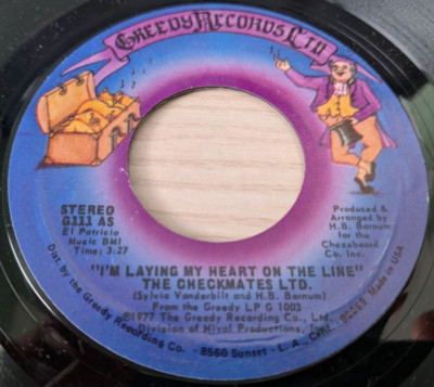 THE CHECKMATES LTD - I'M LAYING MY HEART ON THE LINE  - GREEDY. 70's Soul
