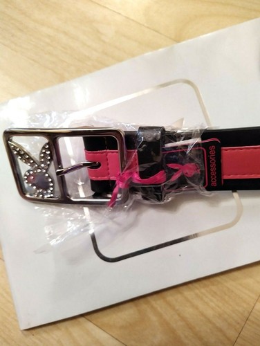 PLAYBOY Belt Pink and belt and Gift Bag Brand New Very Rare - Picture 4 of 4
