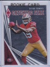 DEEBO SAMUEL ROOKIE CARD 2019 Panini Phoenix CATCHING FIRE RC San Francisco 49er