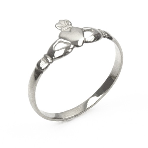Anillo Claddagh de oro de 9 quilates para niños tallas pequeñas disponibles con sello distintivo del Reino Unido - Imagen 9 de 9
