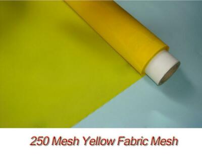 3 Yards 250M 50Inch Width Yellow Silk Screen Printing Mesh Fabric 100T Polyester