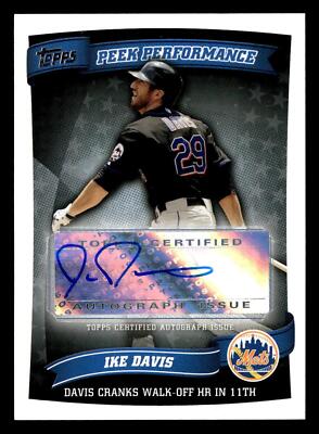 2010 Topps Update #PPA-ID Ike Davis Peek Performance Autographs