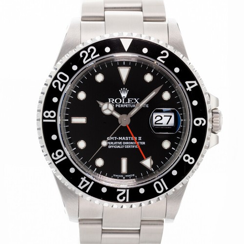 ROLEX GMT Master II 16710 Black Warranty 2000 A number Box/Paper