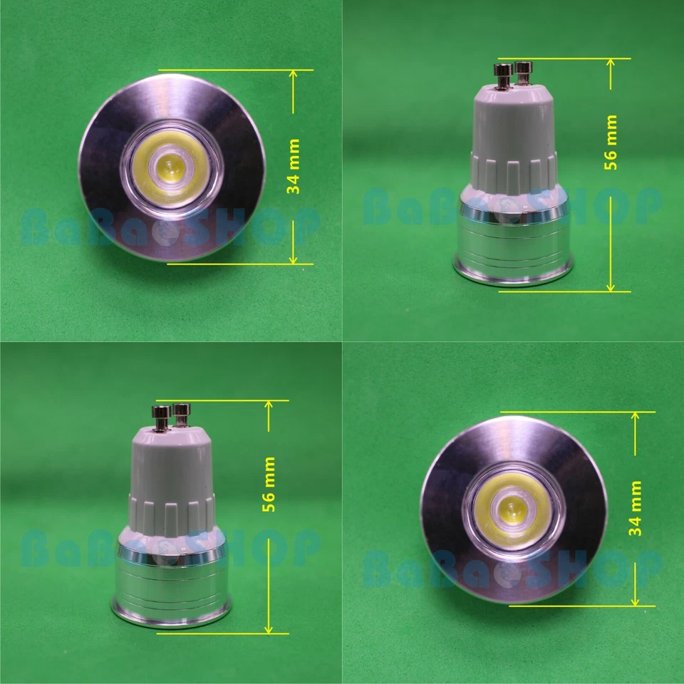 1W D34 GU10 Purple Red Blue Cyan Green IR Warm White UV LED Lamp Bulb Spot Light - Image 2 of 2