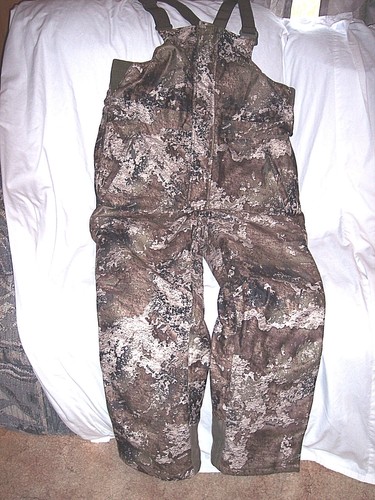 Boys XL Insulated Bib Overalls Strata Camo Bibs Waterproof Hunting Coveralls XL - Picture 1 of 11