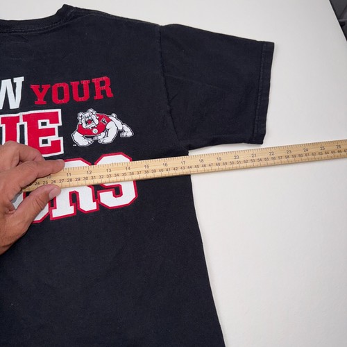 Champion T-Shirt Men S Black Fresno State Bulldogs Graphic Show Your True Colors - Picture 6 of 7