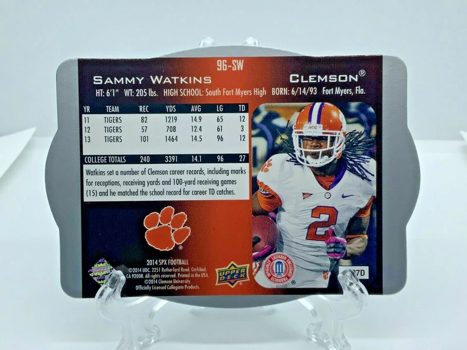 2014 SPx 1996 Inserts Gold #96SW Sammy Watkins RC - Image 2 of 2