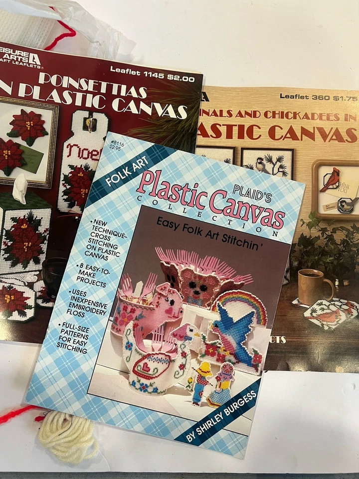 LEISURE ARTS  Canada Geese Crafts PLASTIC CANVAS 1988 - 10+ Canvas - Image 4 of 4