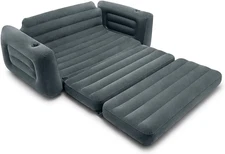 Queen Size Inflatable Couch Blow Up Sofa Camping Chair Lounge Easy Pull Out Bed