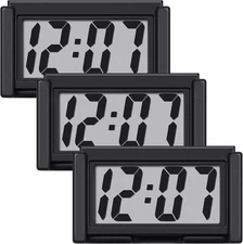 1 or 3 Pieces Mini Digital Clock Small Magnetic Clock Car Dashboard Clock Stick