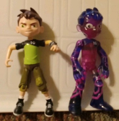 2X ACTION FIGURES Ben 10 & Glitch Tennyson 2018 Cartoon Network Playmates Toys