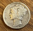 1935 Mercury Dime VF Philadelphia New Deal Era 90% Silver Winged Liberty US Coin