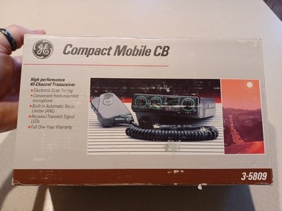GE Compact Mobile 40 Channel CB Radio - Model 3-5809 NOS
