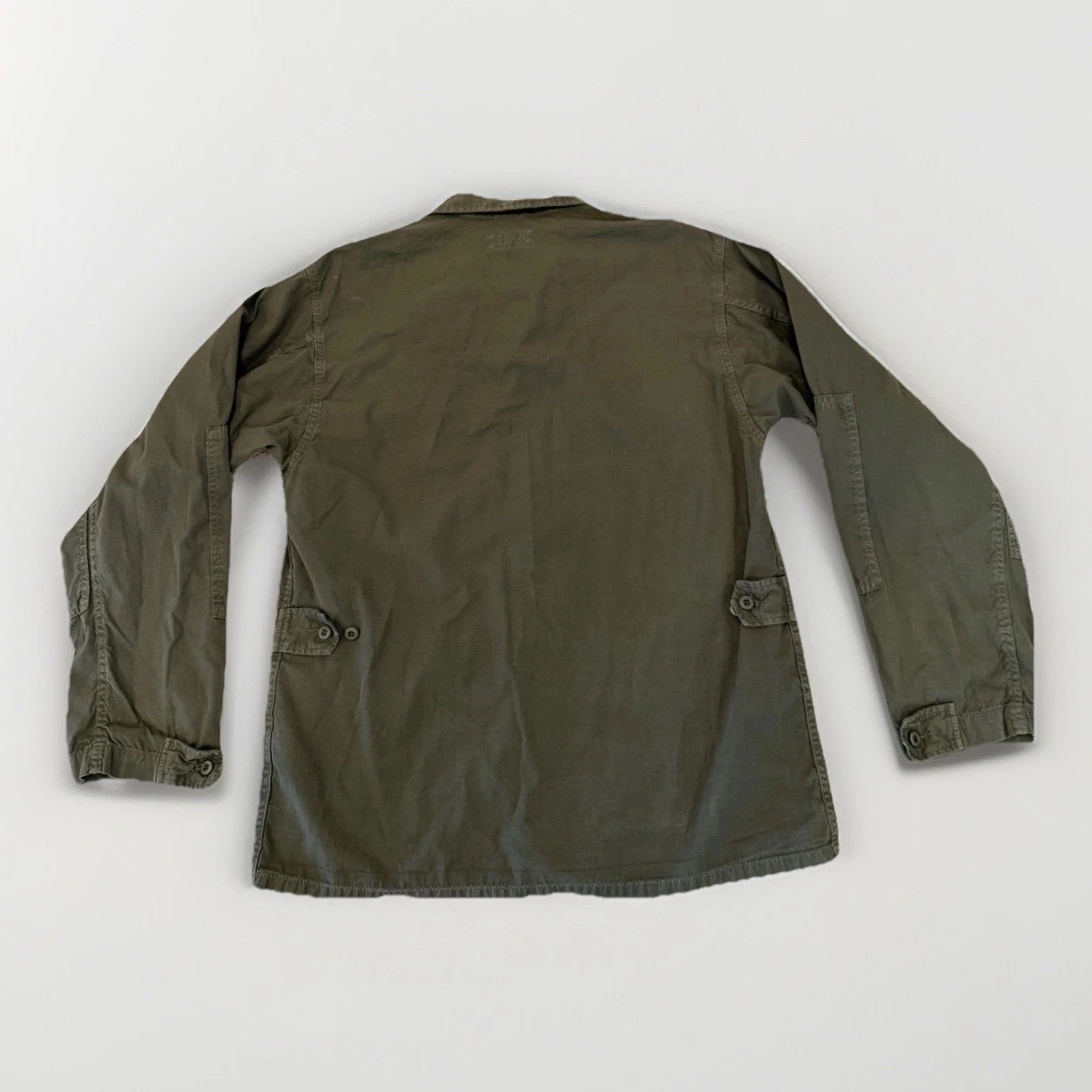 Tellason Jacket Mens Medium Green Cotton Military Field Utility Made In Italy image 5