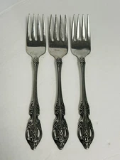 SSS Oneida RENOIR-PEMBROOKE Stainless Flatware Salad Forks 6 3/4 in. - Set of 3
