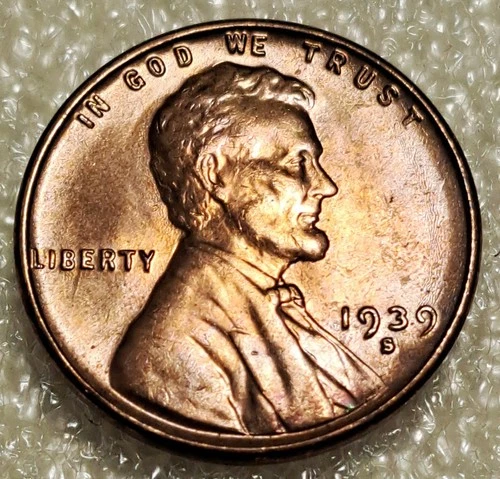 1939-S Lincoln Wheat Cent AU Condition