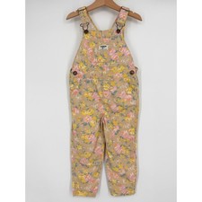 OshKosh B'gosh Girl's Tan Floral Overalls