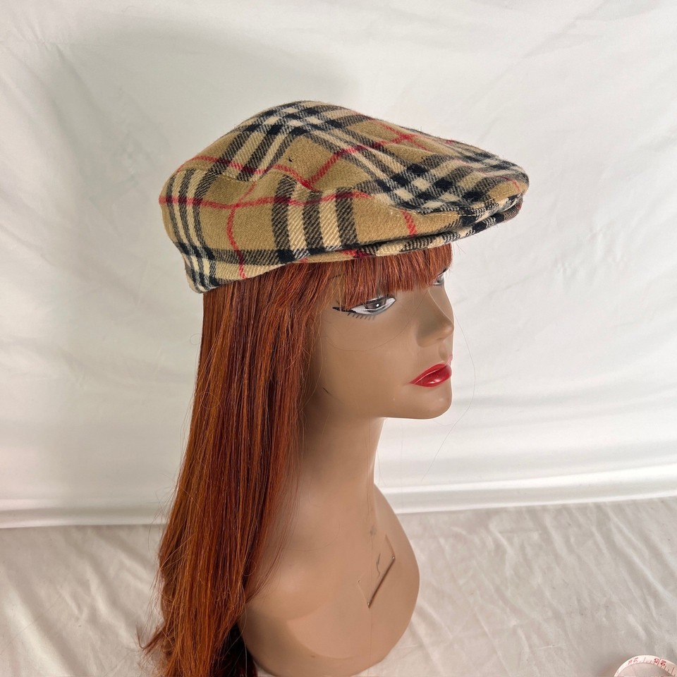 Retro Cap Windows Rare Vintage Burberrys Flat Cap Newsboy Hat Tan | eBay