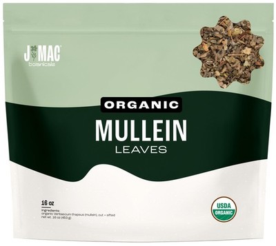 J Mac Botanicals Organic Mullein Leaves 16 oz Certified USDA Organic. Loose L...
