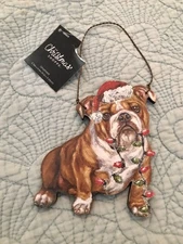 English Bulldog Christmas Ornament 7" The Christmas Shoppe NEW 