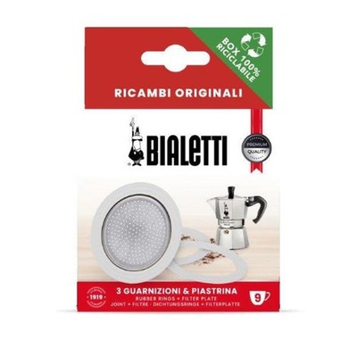 Bialetti 3 Dichtung K. 1 Filtersieb für Moka Express Rainbow Fiammetta 9 T.