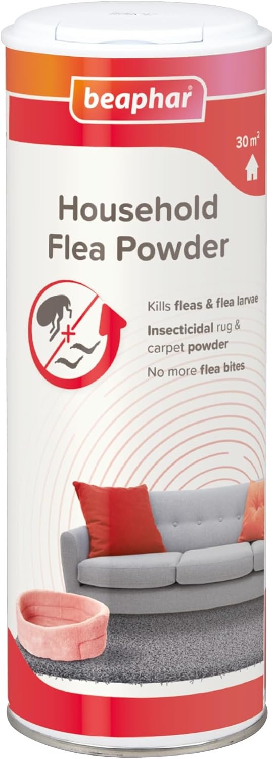 BEAPHAR HOUSEHOLD FLEA POWDER KILLS FLEAS & LARVAE FOR SOFT FURNISHINGS 300G