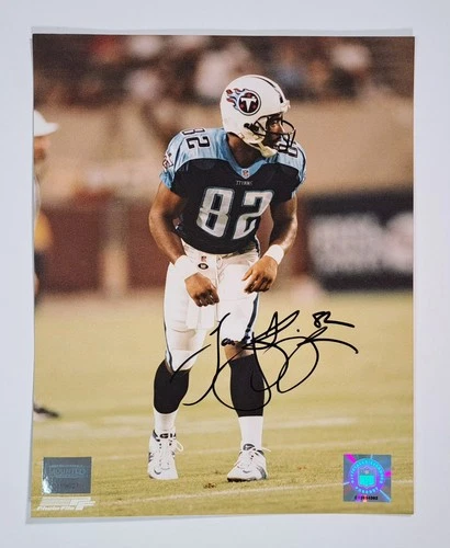YANCEY THIGPEN Signed NFL Titans 8x10 Photo *Beckett BAS & Mounted Memories COA*