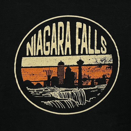 Niagarafälle Destination Shirt Erwachsene Large schwarz Wasserfälle Grafik Herren - Bild 4 von 8