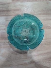 Anchor Hocking Soreno Vintage MCM Ashtray Turquoise Aqua 6.5 diameter