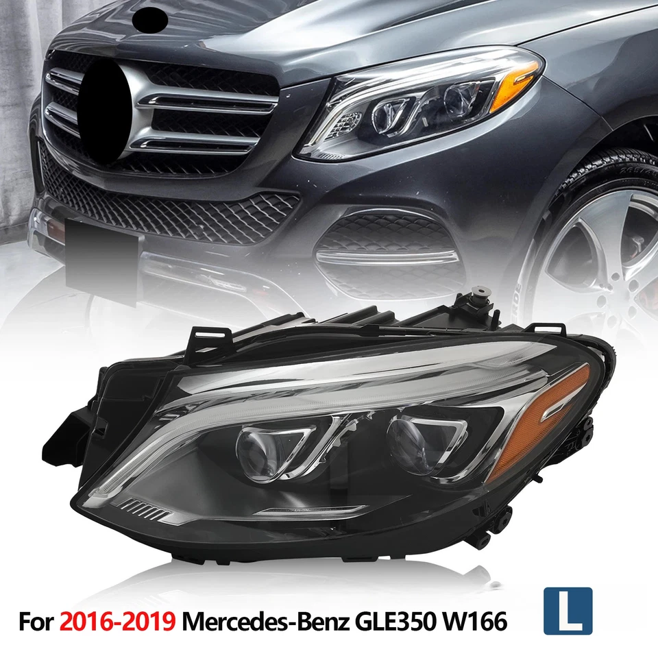 Faro lateral del conductor doble LED para Mercedes-Benz GLE350 GLE63 LH 2016-2018 2019 Foto 3 de 4