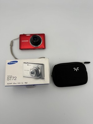 Samsung ST72 Red 16.2MP Digital Camera untested Lens stays open