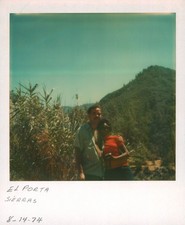 Old Vintage Photo COLOR POLAROID MAN WOMAN AFFECTIONATE COUPLE DUO SIERRAS