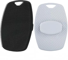 2 Pack Silicone Body Scrubber, Highly Elastic Bristles Handheld Brush for Shower