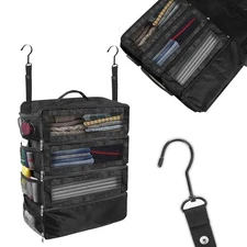 Suitcase Organizer Travel Luggage Organizer Portable Hanging Travel Shelves