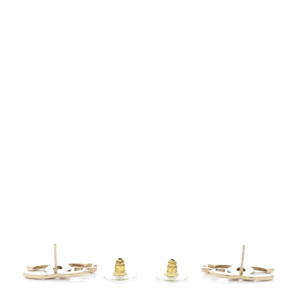 Pendientes Chanel 2023 Oro Metal Cristal CC Estrella Foto 2 de 4