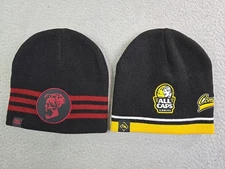 All Caps Comics Beanie Lot of 2 One Size ETHAN VAN SCIVER Black Red Yellow