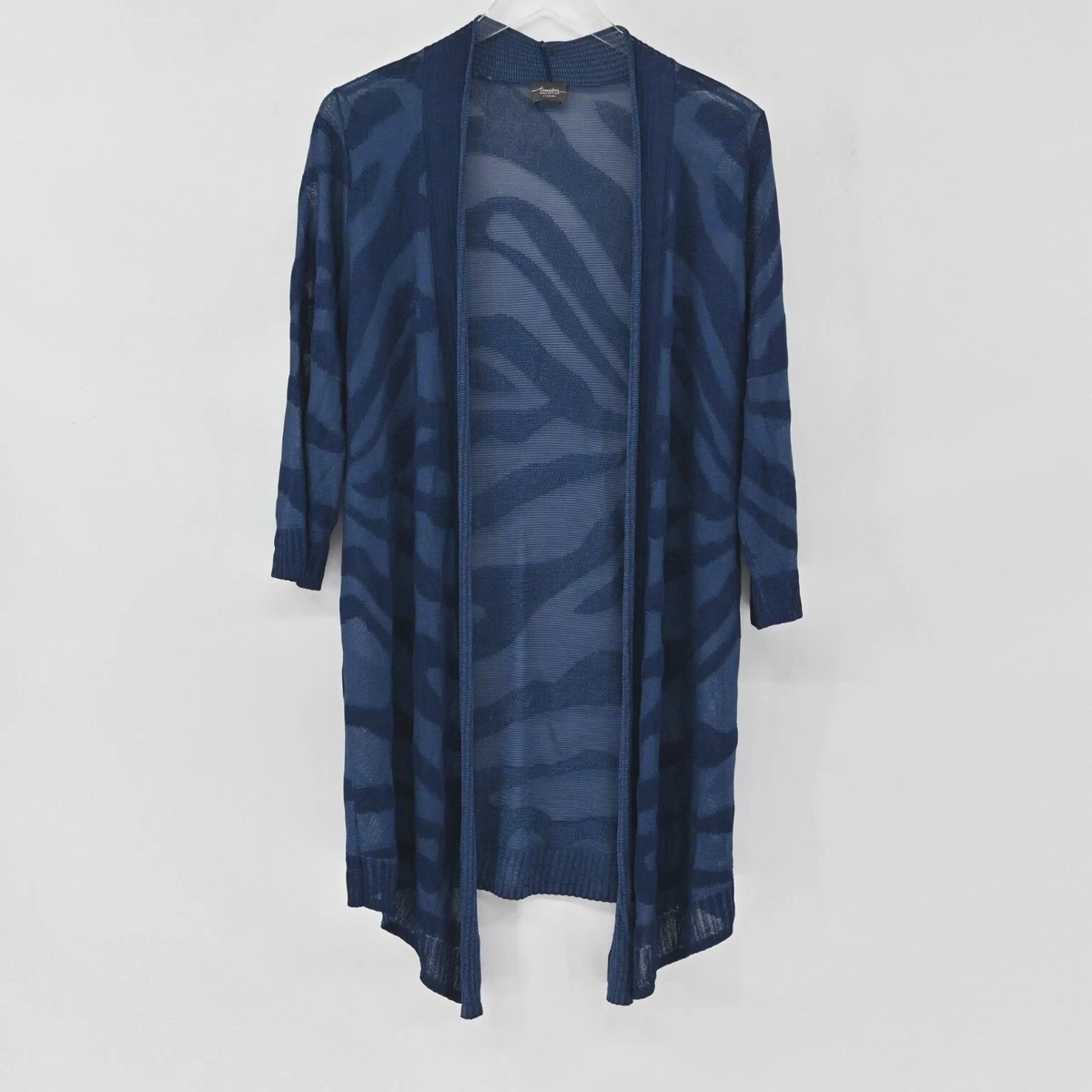 Cardigan Léger CHICO'S Taille 2 - Imprimé Zèbre - Rayon/Ramie - Ouvert Devant - Neuf Sans étiquette