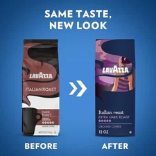 Lavazza Italian Roast Ground Coffee, Dark Roast, 12Ounce