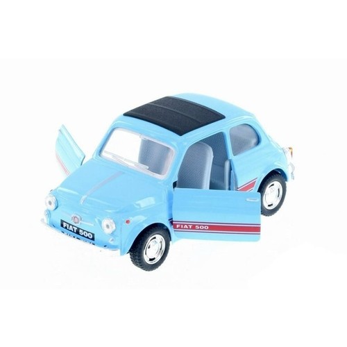 5004 Classic Fiat 500 1/24 Scale Diecast Model by Kinsmart - BABY BLUE - 第 2/6 張圖片