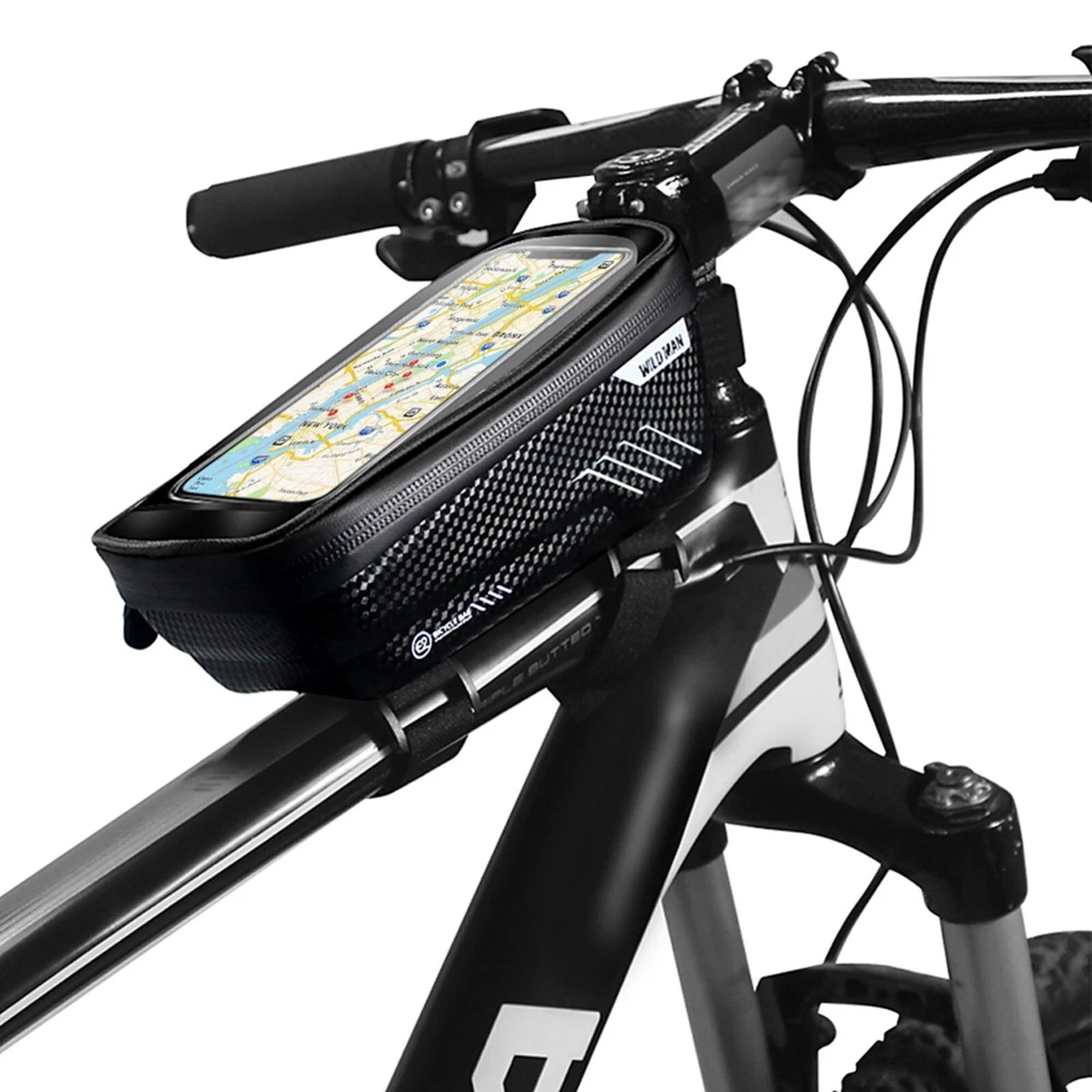 WILD MAN Bike Phone Bags with Touch Screen Phone Holder Case Waterproof Bicycle