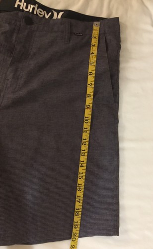 Men's Hurley Shorts Gray Black Stripe Shorts Size 32 F0330-00 MWS0005680 - Picture 8 of 10