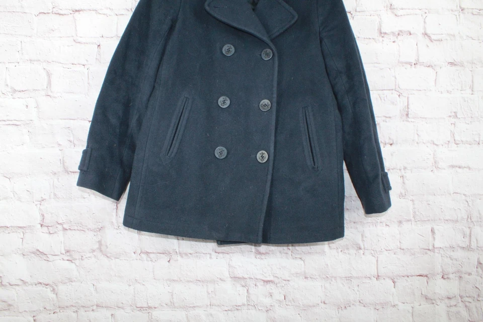 Chaquetón para mujer LL Bean Bellandi italiano 100 % lana de cordero aislante azul talla 6 Foto 2 de 4