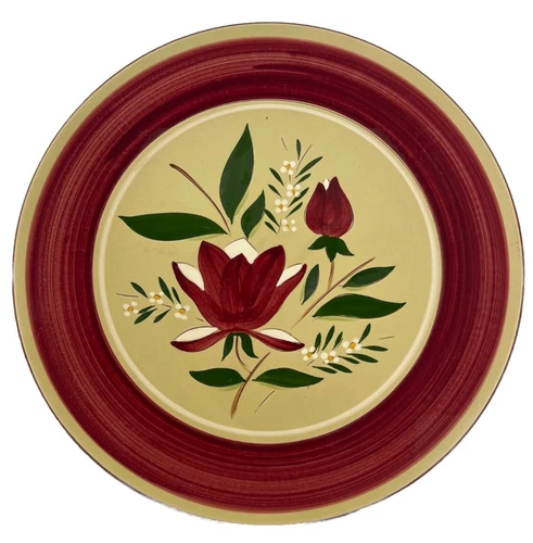 Stangl Vintage Pottery Magnolia 12" Serving Plate Mint USA Cottagecore