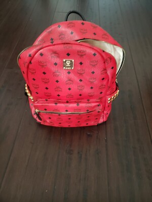 Red MCM backpack 🎒. Made in Korea tag. Very good condition Red MCM backpack 🎒. Made in Korea tag. Very good condition