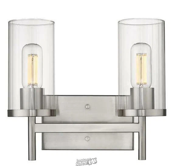 Winslett 8 in. 2-Light Pewter Vanity Light - Image 3 of 3