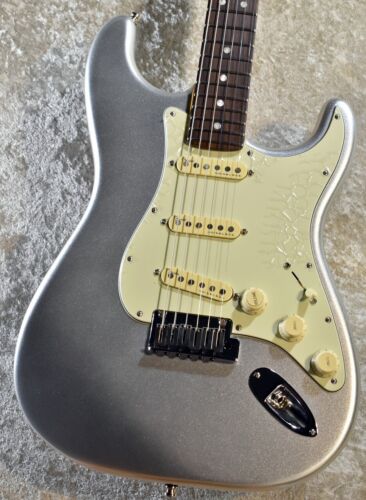 Guitare Fender FSR American Ultra Stratocaster argent rapide col rose MOD 2020s - Photo 1 sur 11