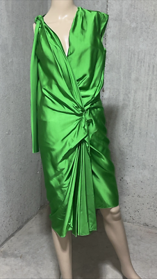 New NWT Lanvin Vintage 2011 Lime Green Draped Wrap Cocktail Dress US 4 6 / FR 38 | eBay New NWT Lanvin Vintage 2011 Lime Green Draped Wrap Cocktail Dress US 4 6 / FR 38 | eBay