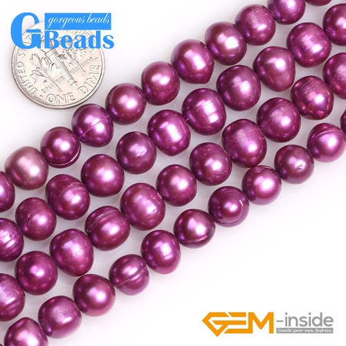Freshwater Pearl Beads Stone Near Round Spacer Beads For Jewelry Making15" 8-9mm - Picture 2 of 53
