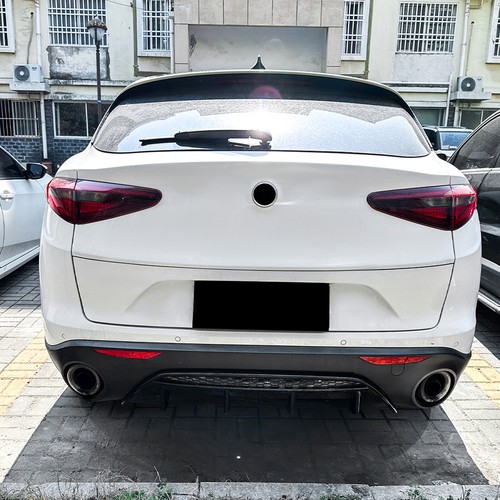 Car Rear Bumper Diffuser Lip Kit For Alfa Romeo Stelvio 2017-2024 2019 Black 1PC - Picture 6 of 8