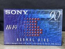 New/Vintage Sony HiFi 90 min Normal Bias Cassette Blank TapeHFB Type 1 Sealed